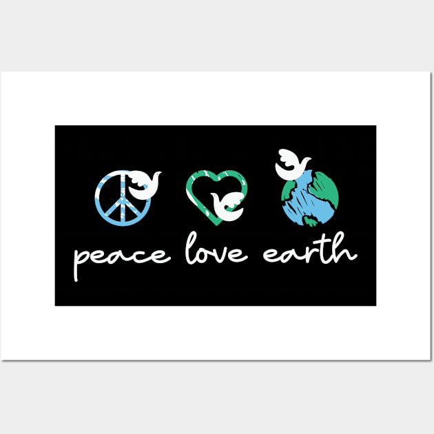 Peace Love Earth Cool Hippie Wall Art by ssflower